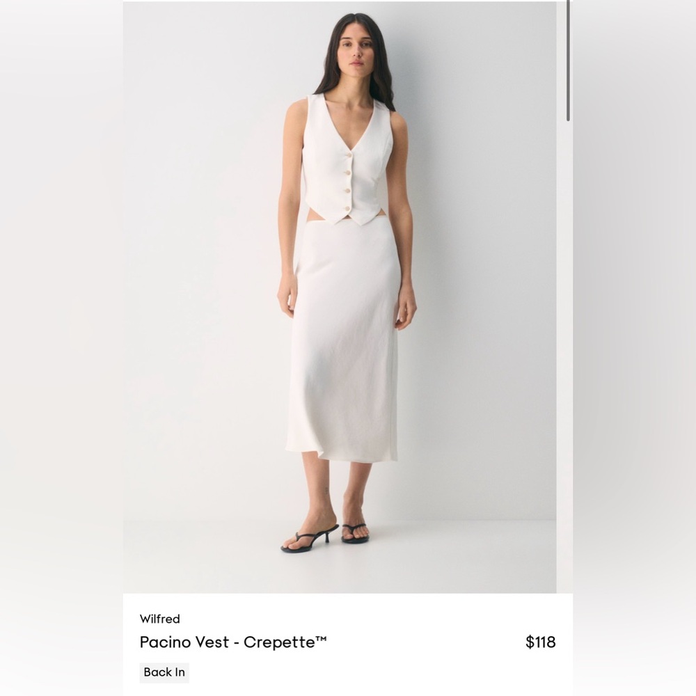 Aritzia Wilfred Pacino Vest in Light Birch